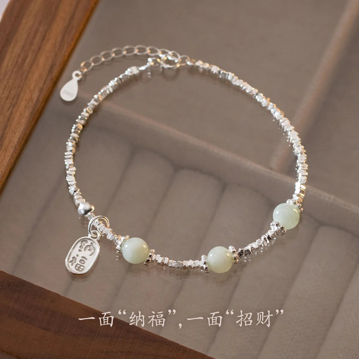 Gold Color for Women'S Hetian Jade Bracelet Leaves Double Layer Jewelry Girls Gifts Dropshipping