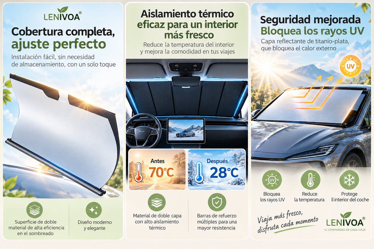 Modelo 2755: Cortina parasol automática para coche.