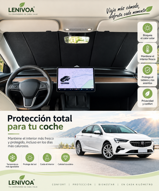 4651 Parasol eléctrico retráctil para parabrisas de Buick Regal con aislamiento térmico
