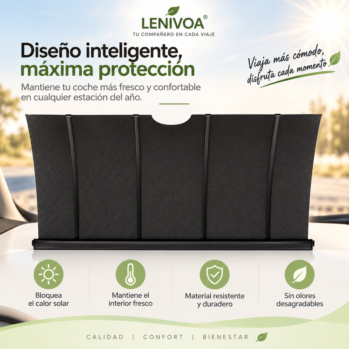 4651 Parasol eléctrico retráctil para parabrisas de Buick Regal con aislamiento térmico