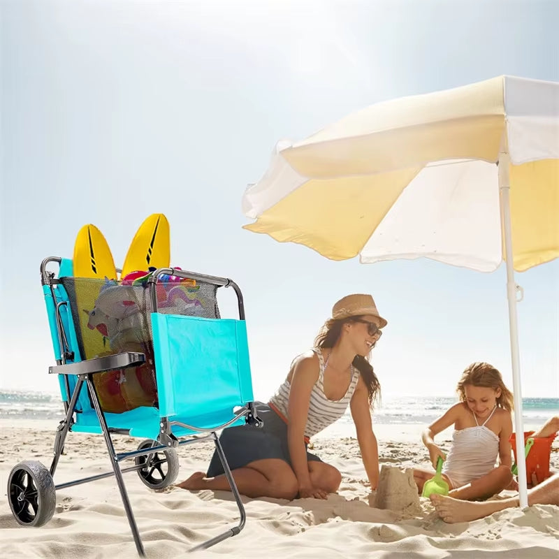Foldable Lounge Backyard Pool Picnic Folding Beach Cart Chairs