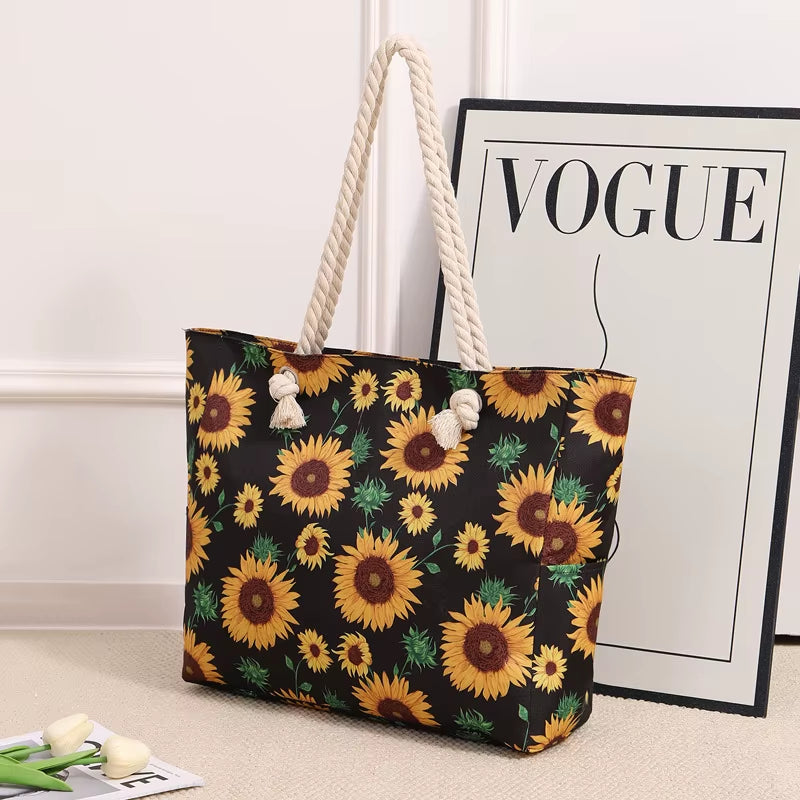Woman'S Tote Bag - Large Casual Beach Shoulder Bag, Fashionable & Simple Design for Summer Travel, Shopping and Daily Use