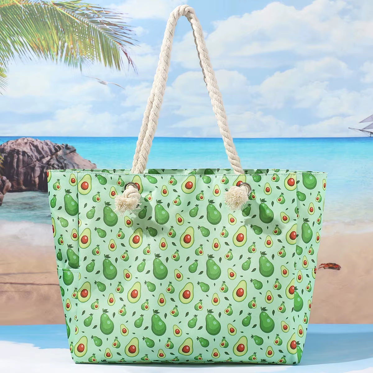 Woman'S Tote Bag - Large Casual Beach Shoulder Bag, Fashionable & Simple Design for Summer Travel, Shopping and Daily Use