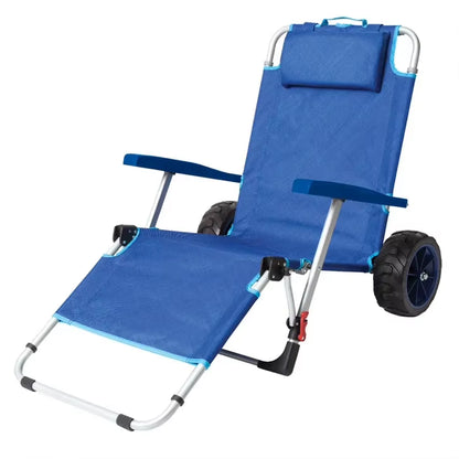 Bestex High Quality 2-In-1 Beach Day Folding Lounge Chair+Cargo Cart for Outdoors Sunbathing | Sun Chair Tanning Chair Portable