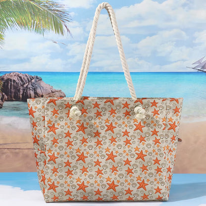 Woman'S Tote Bag - Large Casual Beach Shoulder Bag, Fashionable & Simple Design for Summer Travel, Shopping and Daily Use