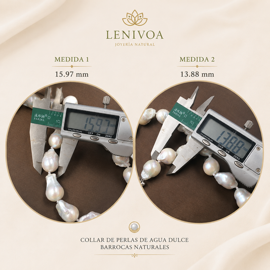 Collar de perlas barrocas grandes de agua dulce