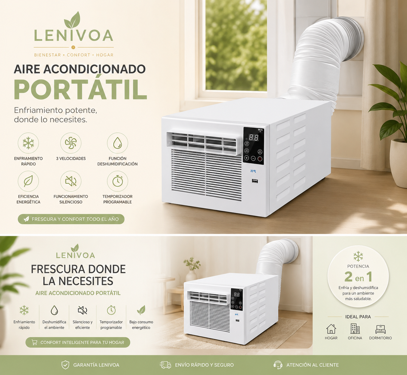 Mini aire acondicionado eléctrico portátil AC 2026