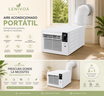 Mini aire acondicionado eléctrico portátil AC 2026