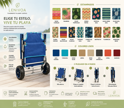Silla de playa plegable Bestex 2 en 1