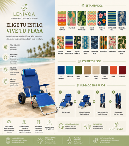 Silla de playa plegable Bestex 2 en 1
