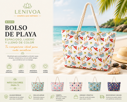 Bolso de Playa Premium con Asas de Cuerda – 10 Diseños Exclusivos Palta