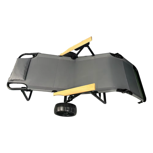 Portable Iron Camping Beach Chair Cart with Sun Canopy Parasol Folding Wheels for Bedroom & Dining