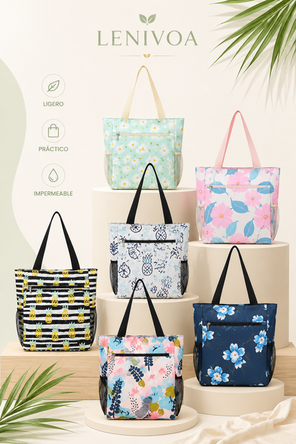 Bolso de Playa Grande con Cremallera – 25 Diseños Disponibles
