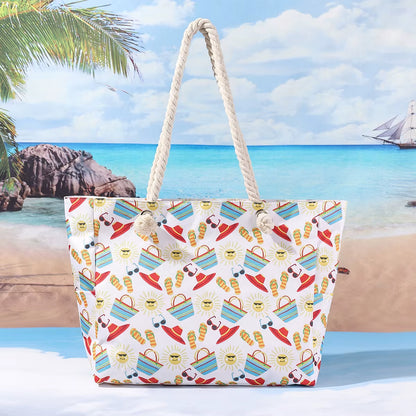 Woman'S Tote Bag - Large Casual Beach Shoulder Bag, Fashionable & Simple Design for Summer Travel, Shopping and Daily Use