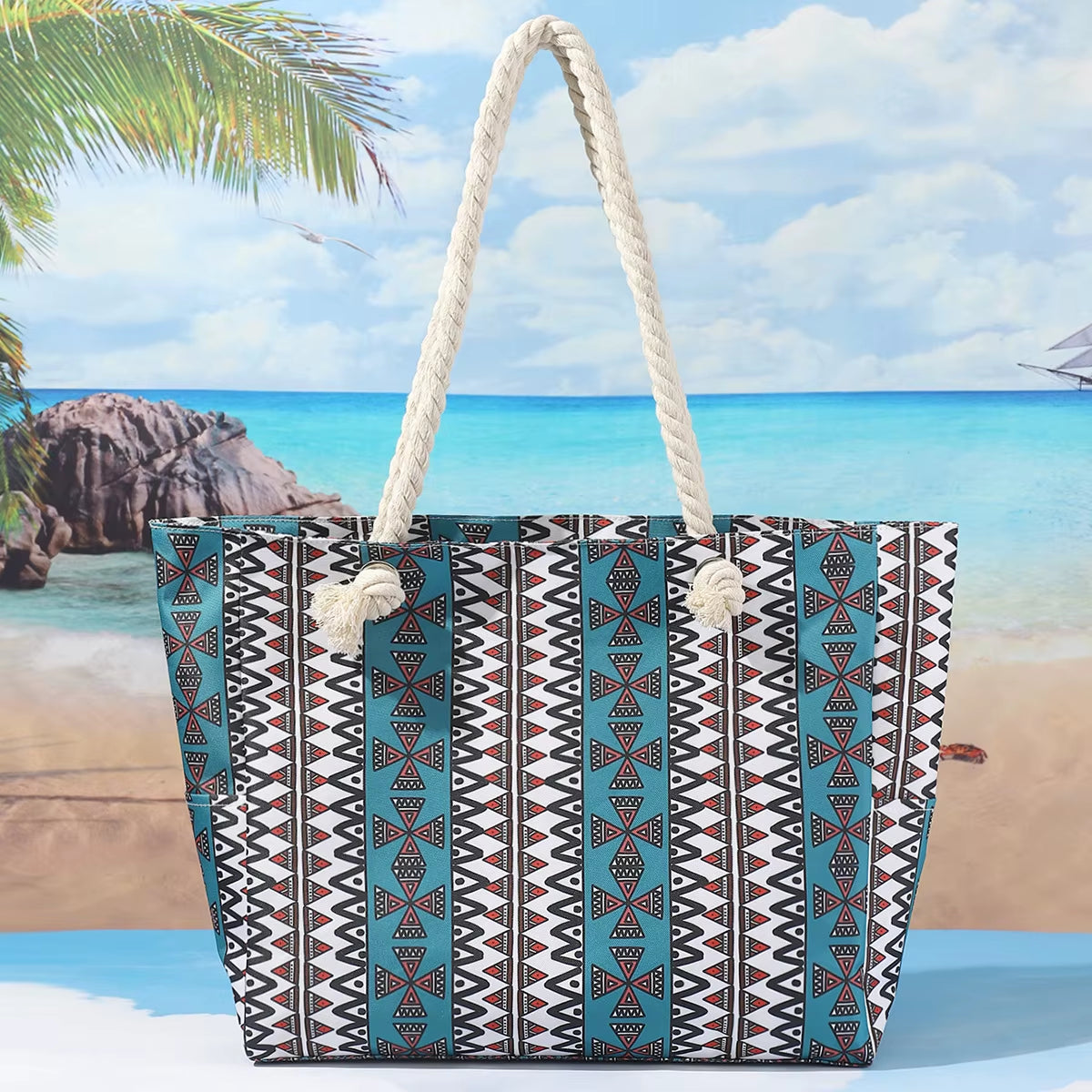 Woman'S Tote Bag - Large Casual Beach Shoulder Bag, Fashionable & Simple Design for Summer Travel, Shopping and Daily Use